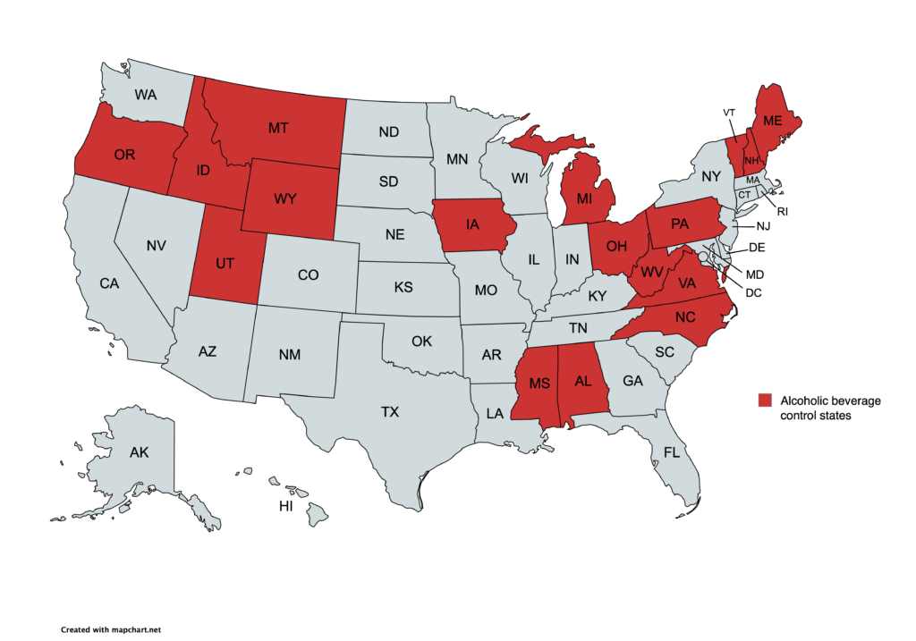 Control States for Alcoholic Beverages